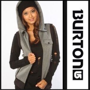 Burton Hooded Sleeveless Vest Gray  Size Medium
Dryride Oversize Hood